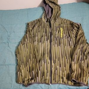 DOPE Green and Black Striped Hoodie